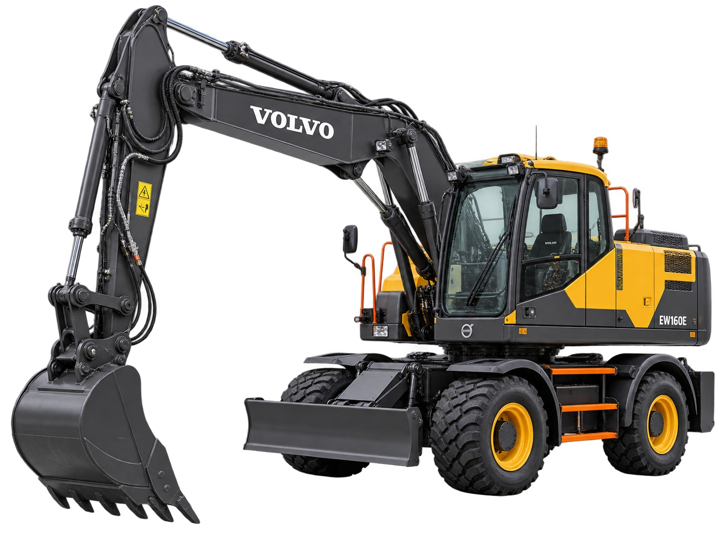Колёсный экскаватор Volvo EW160E массой 16–18 тонн